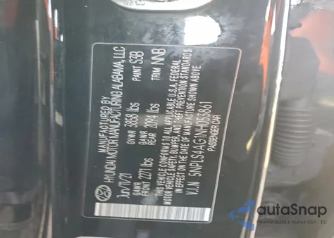 2022 Hyundai Elantra Sel z USA, uszkodzony, nr VIN 5NPLS4AG1NH053861